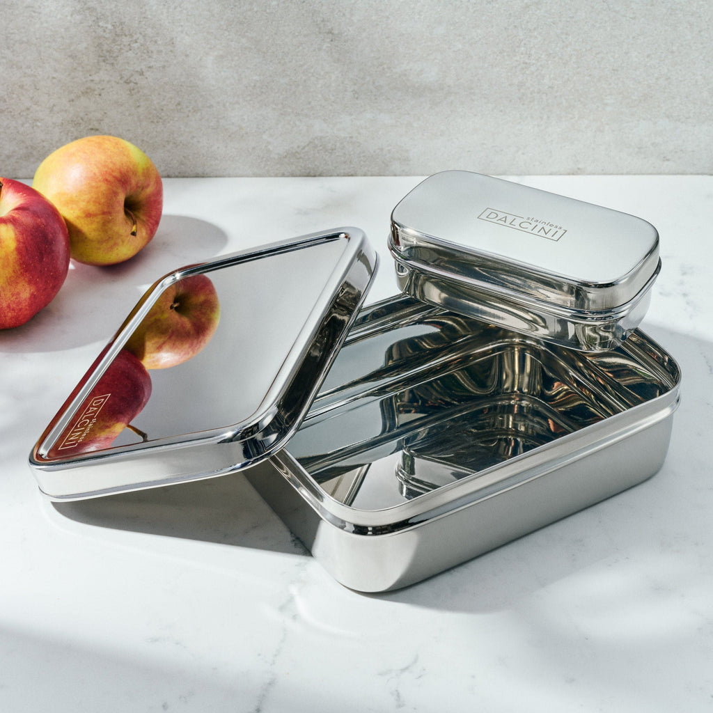 Bistro + Little Snacker | 2-Piece Lunch Set | Top Stainless Steel Food Storage Set