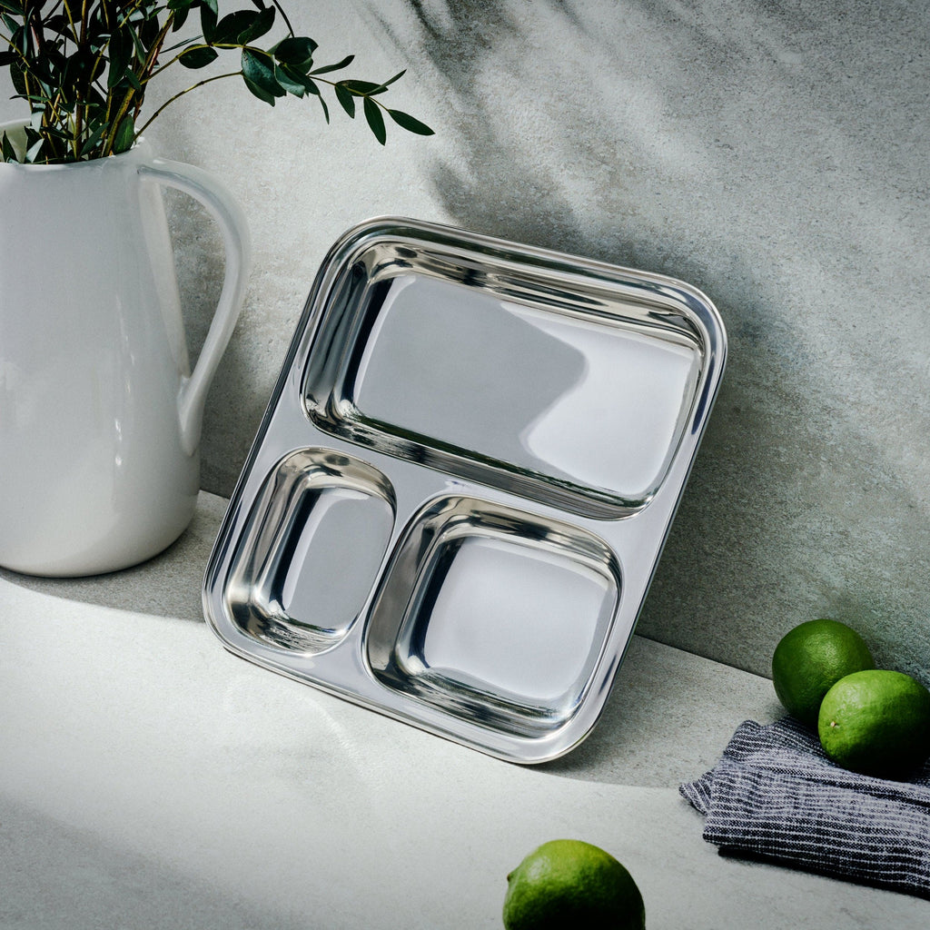 Small 3-Section Plate | Kid-Friendly Divided Tray